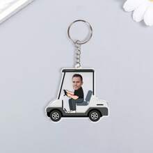 Custom Keychain From Photo, Picture Car Keyring, Cute Car Accessories Face Keyring Car Gift Funny Car Decor Personalized Gift - Multicolor - View 2