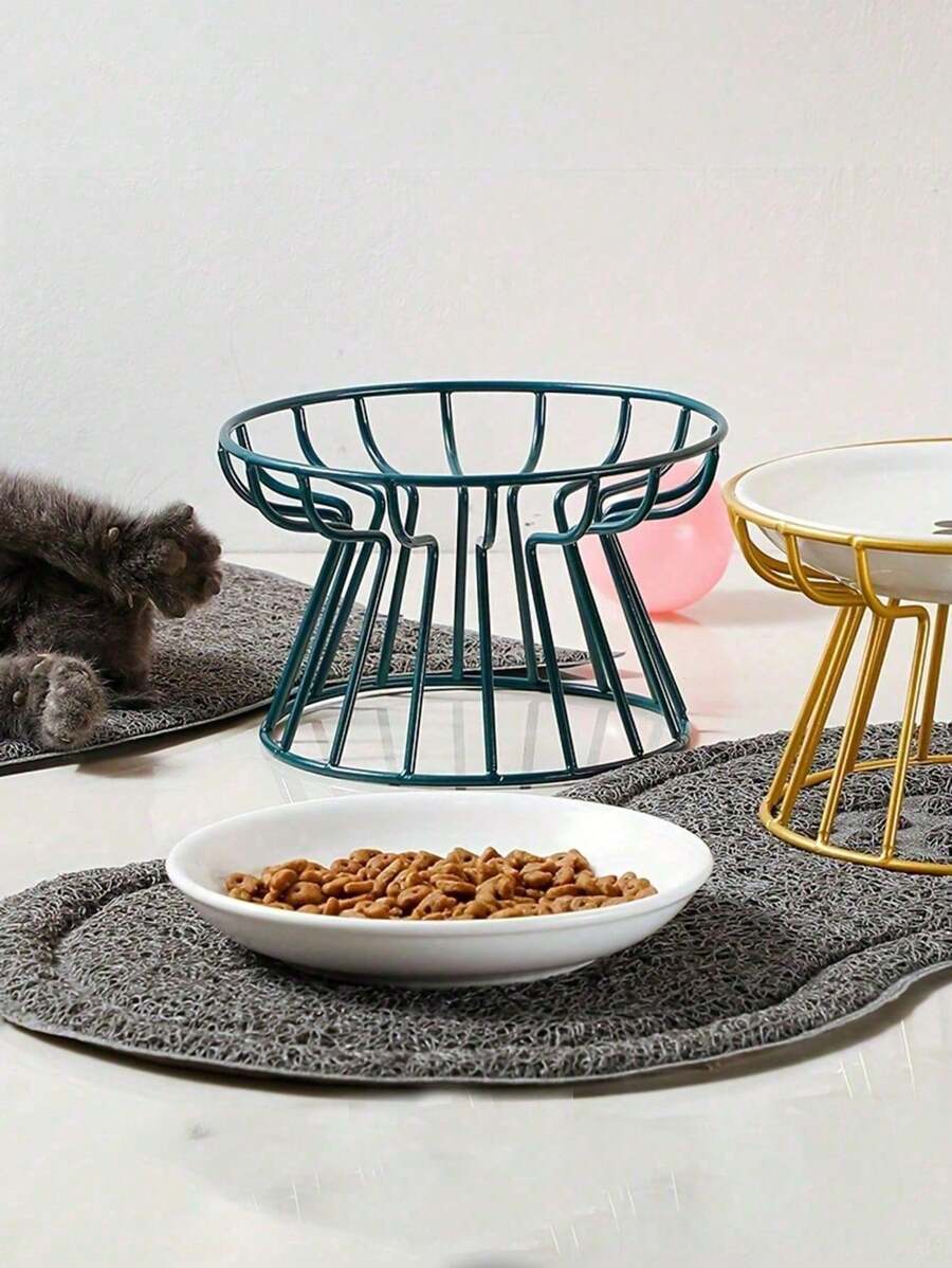 Ceramic Elevated Cat Bowl Set WhiskerFriendly, SpillProof, And Easy