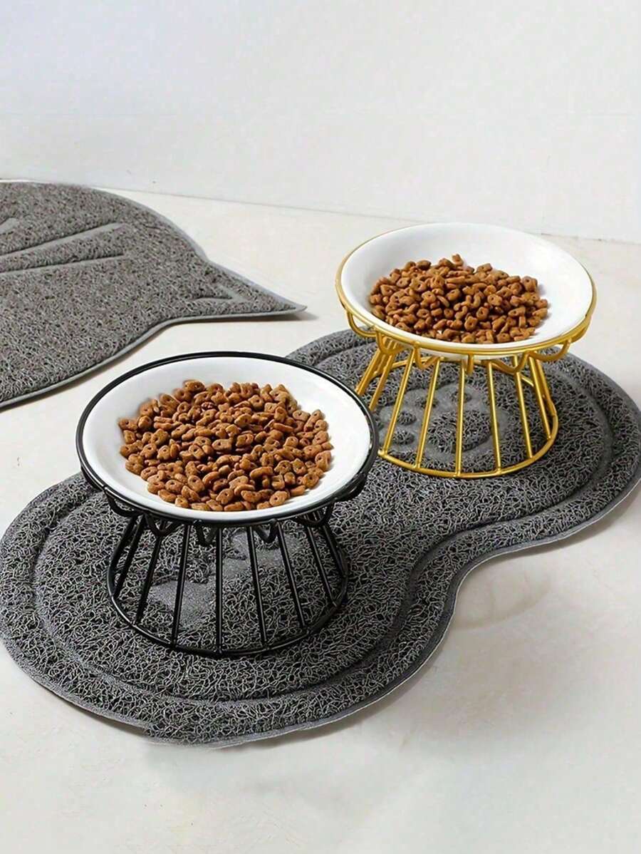 Ceramic Elevated Cat Bowl Set WhiskerFriendly, SpillProof, And Easy