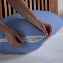 Xuxão Body Pillow 180 Thread Count Percale Cover Filled In 100% Silicone - Màu xanh lam - Xem 2