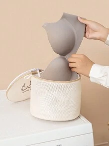 1pc Bra Laundry Bag, Socks Laundry Bag, Mesh Underwear Laundry Bag - Beige - View 4