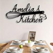 Kitchen Customizable Metal Wall Art Sign - Artistic Farmhouse Kitchen Decoration, Personalized Home Theme, Reusable And Removable, Asymmetrical Shape, Metal Surface Recommended, Valentine's Day, Valentine's Day Decoration, Decorative Fashion, High Quality, Stylish, Exquisite Customization