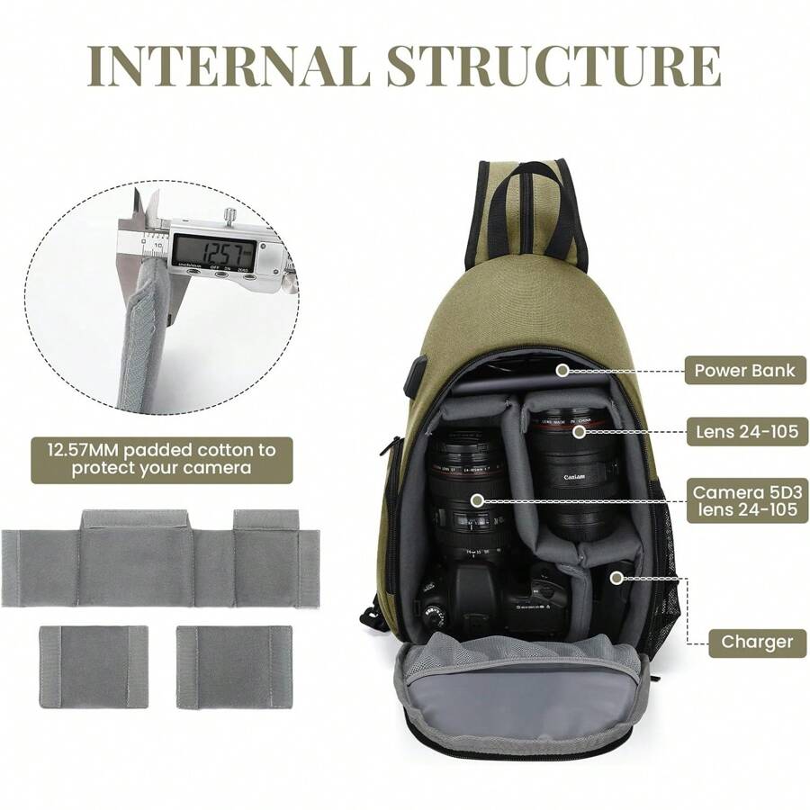 BAIGIO Camera Sling Backpack Camera Bag For DSLR SLR Mirrorless Camera
