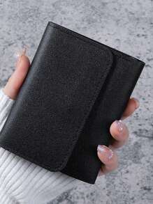 Short Wallet Three Fold Short Clip Wallet Solid Color Multi Card Slots Coin Cute Foldable Clip Female Wallet Card Holder Wallet Business Card Holder Credit Card Holder Women For Women Wallet Mini Wallet Purse Wallet Card Wallet - Multicolor - View 7