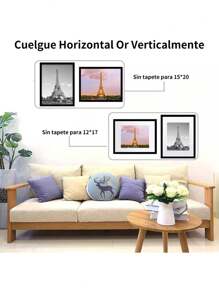 6 Marcos Decorativos para Fotos - Ideal para Paredes y Mesas - Blanco - Ver 5
