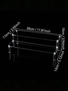 1pc Clear Multi-Purpose Display Rack - 1-5 Layers Transparent Storage For Perfumes, Cosmetics, Desserts, Handmade Anime Car Models And Blind Boxes - Acrylic Cologne Stand, Cupcake Holder - Perfect For Amiibo And POP Figurines, Food And Dessert Showcase, Cosmetics Supplier Item - Ideal Christmas And Halloween Present