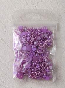 200 颗珍珠红粉蓝紫粉色系列水钻指甲水钻多款混合 Y2K 珍珠蝴蝶结心形玫瑰山茶花雪花星星月亮太阳微水钻闪亮美甲沙龙 3D 尺寸混合珍珠树脂美甲装饰组合 - 彩色 - 查看 14