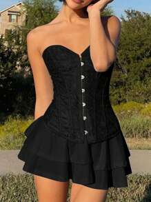 Apperloth A 女士性感提花无缝抹胸上衣