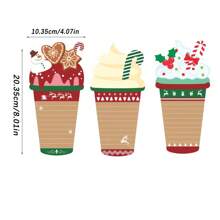3 pezzi di note adesive natalizie (inviate casualmente in 3 design), regali a tema natalizio, adatti per elenchi di cose da fare e biglietti regalo, block notes a forma di tazza di caffè carino, ideali per scuola, ufficio e regali per la casa