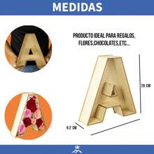 Letra "A"  armable De 30 Cm De Alto Mdf De 3 Mm Pieza Suelta - Beis - Ver 2