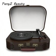PengZ Record Player A3with Turntable Record Player With 2 Stereo Speakers  Wireless 3-Speed 33/45/78RPM Support Headphone Jack/USB/AUX-IN/RCA-Out/Recording