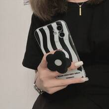 1pc Acrylic Candy Color Flower Shaped Collapsible Mobile Phone Grip Holder, Foldable Slouchy Bracket Compatible With IPhone, Android Phone, Gift For Birthday, Family, Friends Push-Pull Phone Grip, Phone Holder, Phone Accessories - Multicolor - View 5