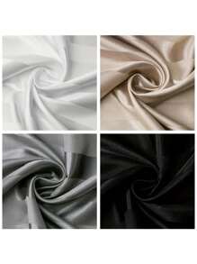 2 Vỏ Gối Lụa Satin, Vải Mịn Có Bao Thư - màu đen - Xem 5