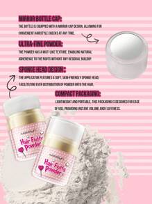 MISSLYN 丰盈蓬松发粉，打造蓬松丰盈秀发，卷发蓬松造型，打造自然蓬松秀发，仿毛皮蓬松秀发，合成纤维蓬松秀发，戏服蓬松秀发，打造自然妆效，清爽不油腻，哑光妆效，增加发量和质感，纯素配方，无动物实验