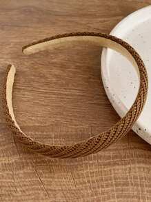 Bộ 4 băng đô dệt kim thời trang thu đông cho bé gái, dây buộc tóc bản rộng cổ điển - Nhiều màu - Xem 8