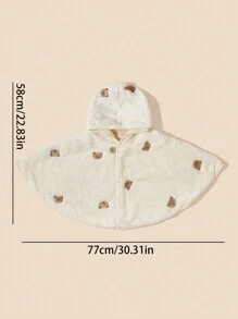 1pc Baby Cape Cloak, Newborn Outdoor Windproof Blanket Shawl, Fashionable Children Warm Wrap, Autumn/
