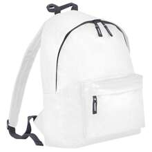 Bagbase Fashion Backpack / Rucksack (18 Litres) (White/Graphite) - Orange - View 1