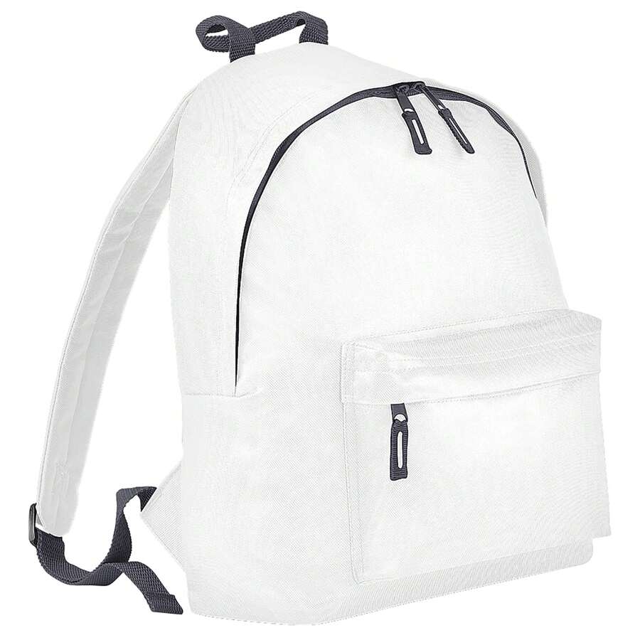 Bagbase Fashion Backpack / Rucksack (18 Litres) (White/Graphite) - Orange - View 1