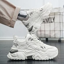Zapatillas casuales de hombre con suela gruesa y plataforma retro, zapatos de moda versátiles y de tendencia, adecuados para todas las estaciones