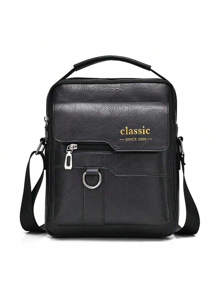 1 قطعة حقيبة كتف رجالية، حقيبة جلد صناعي عبر الجسم...