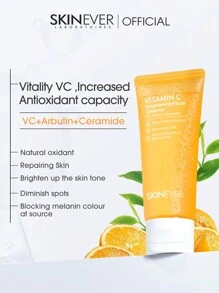 SKINEVER 维生素C美白洁面乳温和清洁护肤甜橙提取物护肤品 - 黃色 - 查看 4