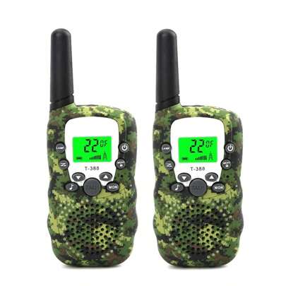 Walkie talkies för barn 3-14 år gammal flick- och pojkpresenter Leksaker 22 kanaler Walkie talkieset för barn Utomhusäventyr Vandring Campingutrustning Spel för flickor och pojkar Camo - 1 par