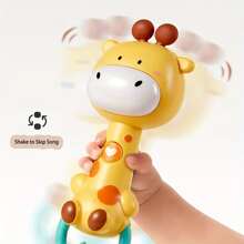Exclusive Offer: Interactive Giraffe Rattle Stick, Baby Musical Teething Toy, Plastic Material, For 6+ Months, Chewable, Early Learning, Random Color (No Battery Required) - Multicolor - View 8
