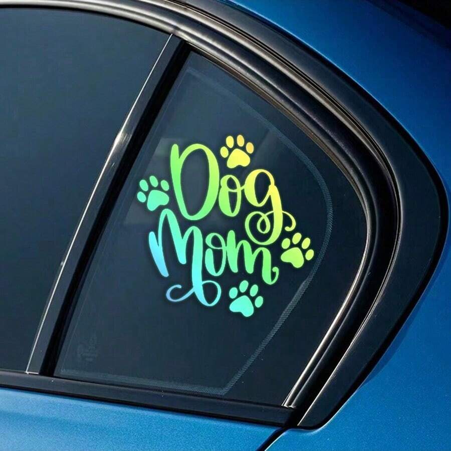 1 件可爱狗妈妈汽车贴纸，PVC 外部装饰防刮贴纸，适用于所有车型