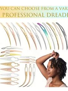 CECILLIA WIG 1pc Stainless Steel Bristle Hair Comb For Curly Hair, Professional Sculpting Tool For Braiding And Weaving, Durable Hair Needle For Dreadlocks And Extensions.,Hair Accessories