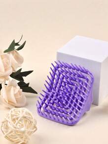 1 件头皮按摩洗发刷 - 便携式、防痒洗发梳，打造蓬松、健康的头皮护理 - 浴室配件 - 彩色 - 查看 4