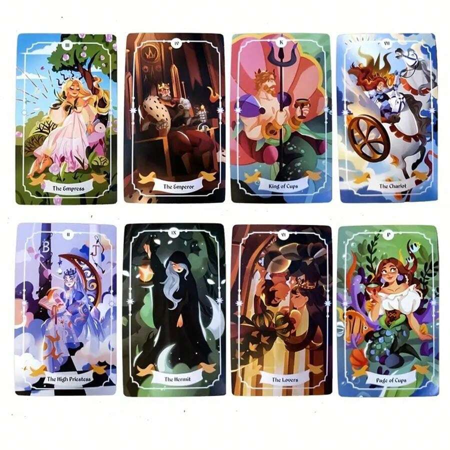 12cm X 7cm Tarot Card Deck (Mystical Witch Tarot, Story Tarot, X'MAS, Wood Tarot, The Marigold, Star Dreams), Standard Size Divination Cards With Guidebook