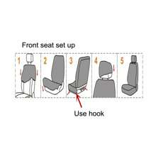 2 件前排汽车座椅套，适用于小型/中型车辆，涤纶面料，2 毫米泡沫垫，薄型设计