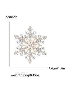Christmas Rhinestone Snowflake Brooches For Women Unisex Beautiful Pins Multi-Color Available Casual Party Accessories Gifts