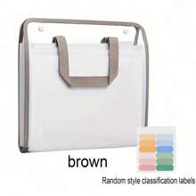 A4 Organizer Portable Document Bag: Waterproof, Transparent, Multi-Layer Compartment, Creative Design, Back To School School Supplies - Portable Information Storage Bag