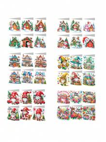 DIY Diamond Painting Greeting Card, Handmade Rhinestone Studded Festive Wish Card For Gift - Multicolor - View 2