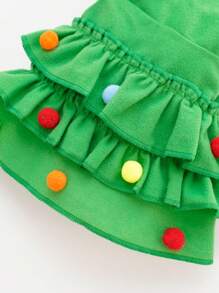 1pc Pet Cloak Christmas Doggy Costume Accessories, Autumn/Winter Pet Poncho Outfits