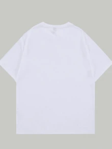 Four T-Shirt Blouse Print Comfort Casual Premium Streetwear Unisex - 白色 - 查看 2