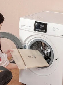 1pc Bra Laundry Bag, Socks Laundry Bag, Mesh Underwear Laundry Bag - Beige - View 10