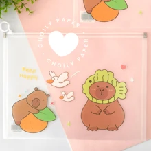 Zip Bag Large Envelope Folder A4 - Capybara Document Holder For Paper Stationery - View 1