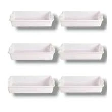 Kit With 2, 3, 4, 5, 6 White Trays Organizer Box For Cold Cuts Meat Tray Bakery Butcher Shop 7 Liters 1637 - Jaguar - trắng - Xem 6