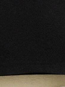 Top de camada de base térmica com decote redondo e cor sólida clássica para meninas, manga comprida, item essencial para uso diário - Preto - Ver 6