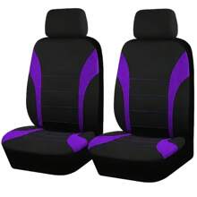 Housses de siège de voiture universelles pour sièges avant, en tissu polyester durable, installation facile, protection rembourée de mousse toutes saisons, convient à la plupart des véhicules (lot de 2)