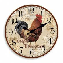 8 Styles Vintage Modern Farmhouse Rooster Wall Clock, Quartz Silent Wooden Clock For Living Room Bedroom Dining Room Office Outdoor Home Decor, Spring Gift 10inch 12inch 14inch 16inch (No Batteries) - Multicolor - View 40