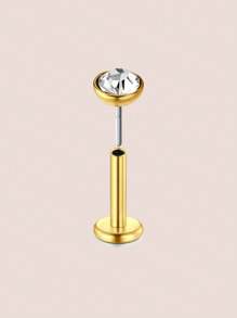 1PC 16G Đẩy Vào Nhẫn Mũi Không Lông Mày Đinh Tán Môi Labret Trang Sức Đinh Mũi Phẳng Mặt Sau UV Bạc Vàng Thép Không Gỉ Sụn Helix Tragus Hoa Tai Cho Phụ Nữ Thanh 6mm Kim Cương 2mm 3mm 4mm - Nhiều màu - Xem 17