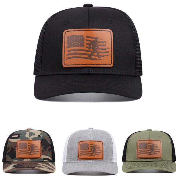 1pc Unisex Fashionable Richardson Gorilla Label Hip Hop Cap, Outdoor Adjustable Sun Protection Baseball Cap, Casual Street Party Wear, Polyester, Suitable For Spring, Summer, Autumn And Winter