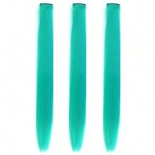 Clip In Hair Extensions 22 Inch 20Pcs/10Pcs Colored Hair Extensions Party Highlights Long Straight Synthetic Hairpieces For Women