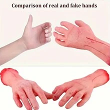 1 cái/2 cái Bàn tay giả đẫm máu chân thực, Chi giả kinh dị rùng rợn, Bàn tay đạo cụ đẫm máu, Cánh tay cho Ngôi nhà ma ám, Giáng sinh - Nhiều màu - Xem 7