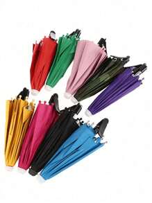 1/2 piezas Paraguas parasol impermeable con soporte para teléfono, paraguas mini con protección UV, adecuado para lluvia ligera, visera de sol universal para teléfono, accesorio antirreflejo para teléfono al aire libre, accesorio esencial de viaje, accesorios de fitness y estudio, necesidad de camping de vacaciones, accesorio de vacaciones - Multicolor - Ver 8