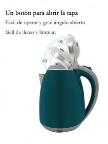 Tetera electrica, Hervidor de Agua Eléctrico, Tetera Eléctrica, Jarra Inalámbrica, 2 Litros, 1000 W, Acero Inoxidable, Resistente, Hierve agua en minutos, Base removible, - Azul - Ver 7