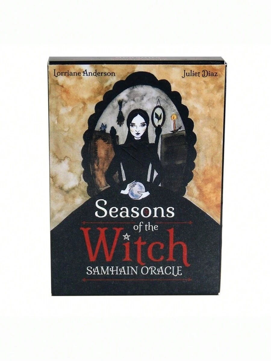 1 Set 4 Seasons Witch Oracle Cards Samhain Tarot Game - Black - View 1